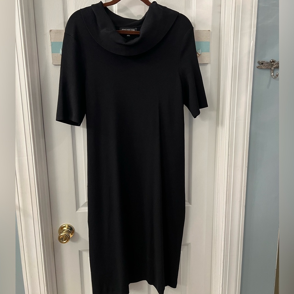 Jones New York Women's Black Sweater Knit Dress Sz XL